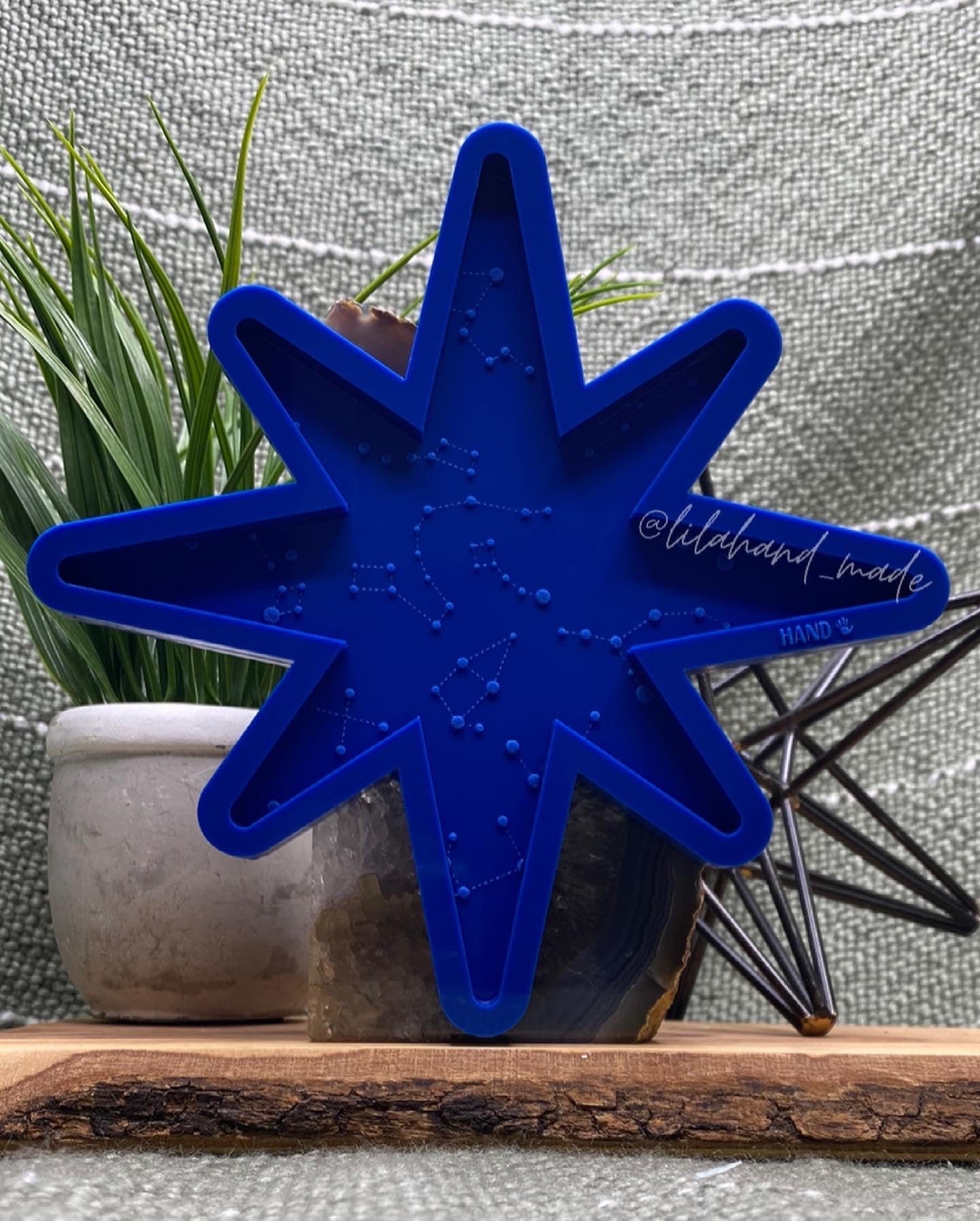 8-pointed star constellation flat mold