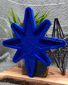 8-pointed star constellation flat mold