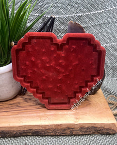 8 bit heart tray mold